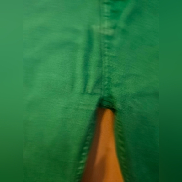 Zara Woman Premium Collection Green Jeans Women's Size 26 Raw Hem - Picture 6 of 6